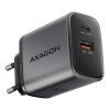 Зарядний пристрій AXAGON 1xUSB-C PD67W + 1xUSB QC4+ PPS gray (ACU-PQ67)