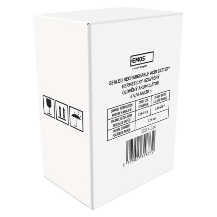 Батарея к ИБП EMOS B9641 AGM 6V 4Ah fast 4,7mm (B9641) изображение 8