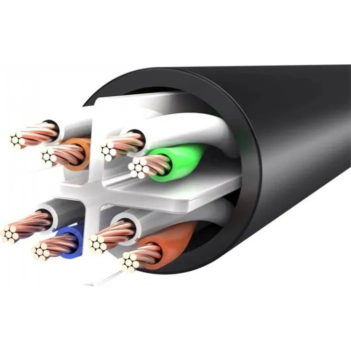 Патч-корд 30м, UTP cat 6 RJ-45 black Vention (IBEBT) изображение 4