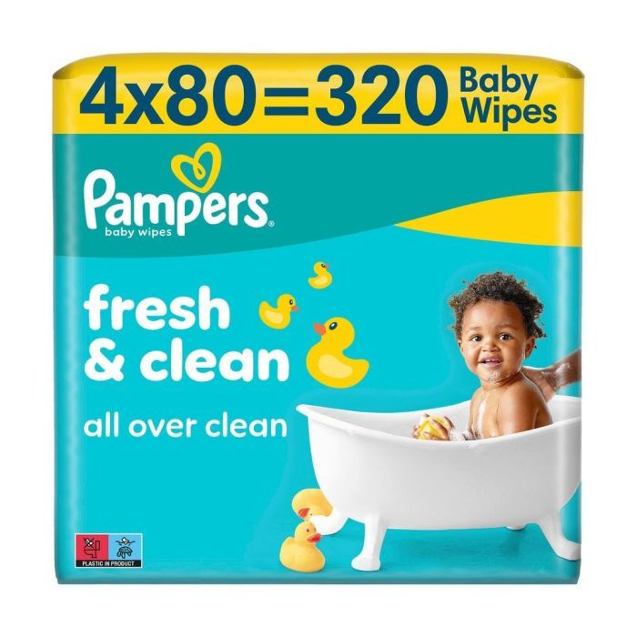 Детские влажные салфетки Pampers Fresh Clean 80 шт х 12 пачок (960 шт) (8006530134552)