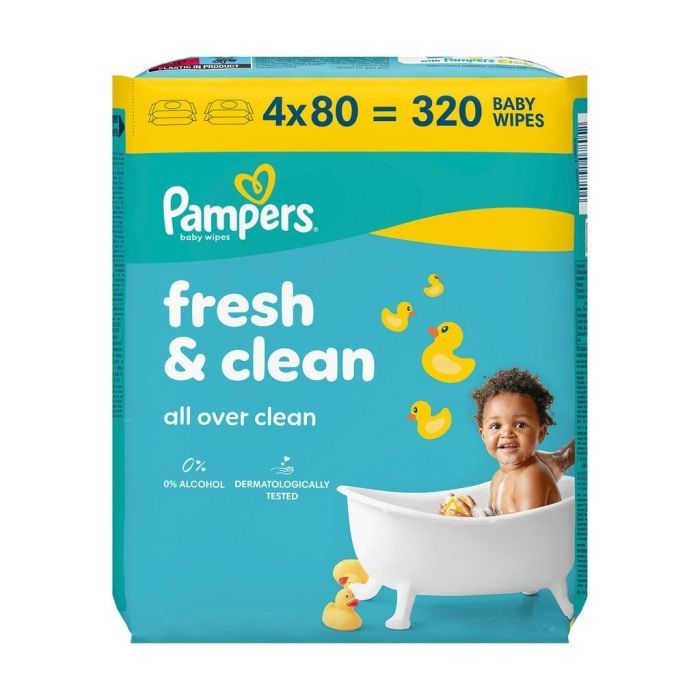 Детские влажные салфетки Pampers Fresh Clean 80 шт х 12 пачок (960 шт) (8006530134552) изображение 2