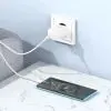 Зарядное устройство BOROFONE USB QC3.0 + cable USB to USB-C 18W white (6974443388596) изображение 3