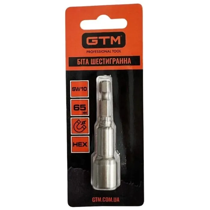 Набор бит GTM шестигранная, SW10, 65мм (SB-SW10-65) изображение 2