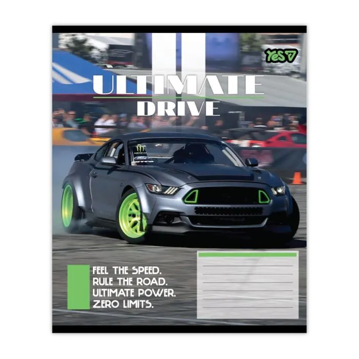 Зошит Yes Ultimate drive А5 36 аркушів, клітинка (768788) зображення 3