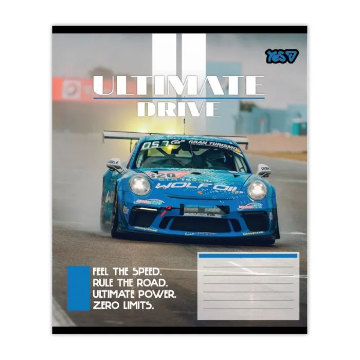 Зошит Yes Ultimate drive А5 36 аркушів, клітинка (768788) зображення 4