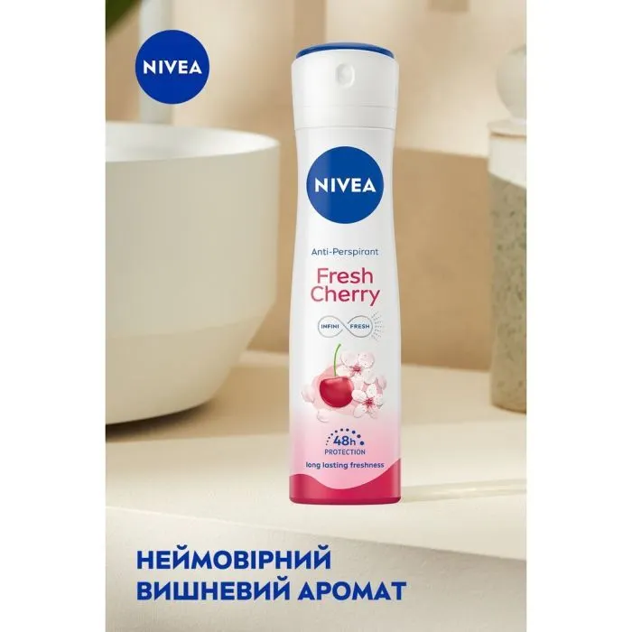 Антиперспірант Nivea Fresh Cherry Anti-Perspirant 150 мл (4006000009124) зображення 5