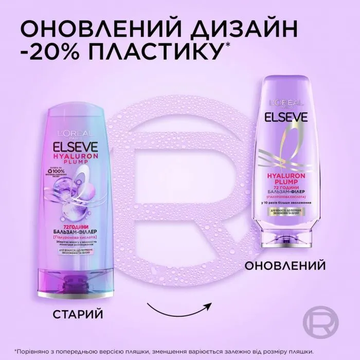 Кондиционер для волос Elseve Hyaluron Plump Бальзам-филлер с гиалуроновой кислотой 200 мл (3600524029746) изображение 6