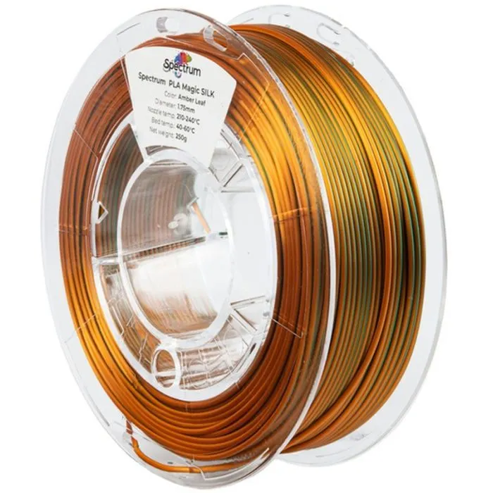 Пластик для 3D-принтера Spectrum PLA Magic SILK 1.75mm 0.25kg Amber Leaf (81394)