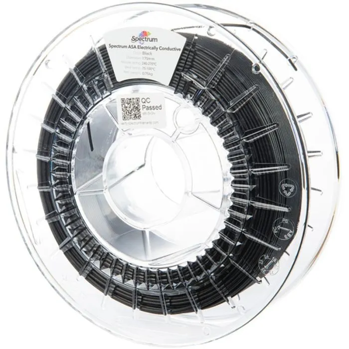 Пластик для 3D-принтера Spectrum ASA Electrically Conductive 1.75mm 0.75kg Black (81592)