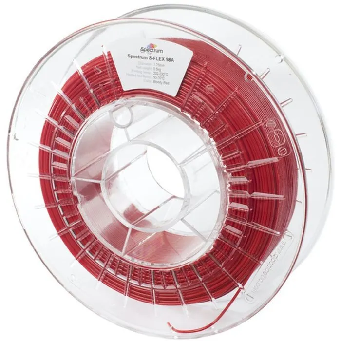 Пластик для 3D-принтера Spectrum S-Flex 98A 1.75mm 0.5kg RED, BLOODY (80515)
