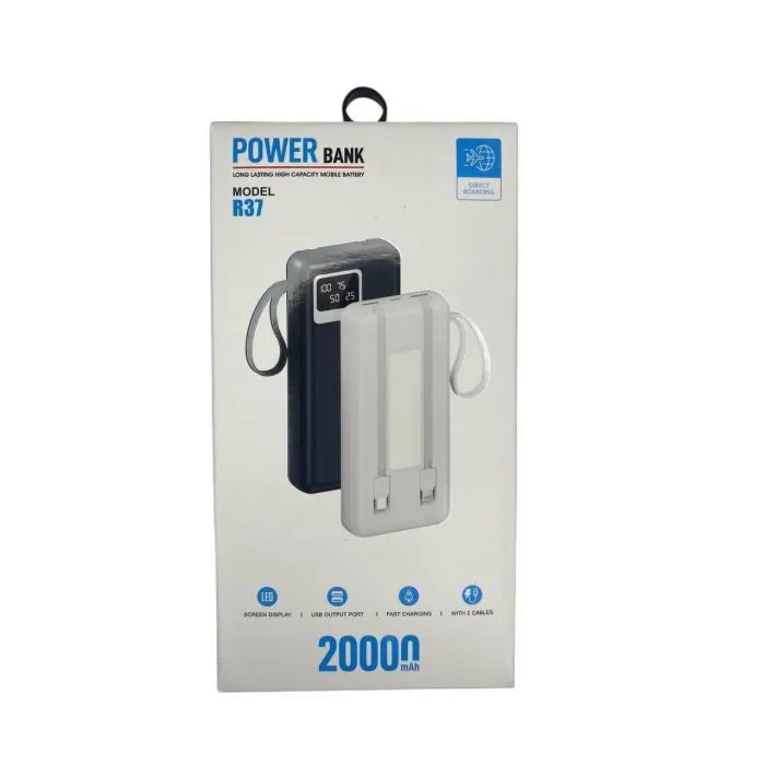Батарея универсальная XoKo 20000mAh, 10W, LED flashlight, black (WK-R37) изображение 14