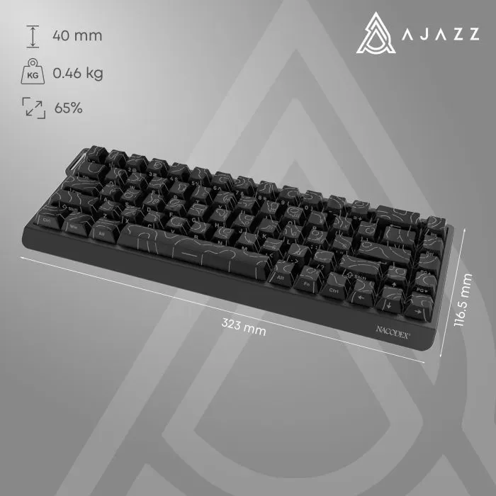 Клавіатура Ajazz NacodeX NK68 V2 Red Switch LED USB UA Purple/White/Blue (NK68-V2-R-PWB) зображення 14
