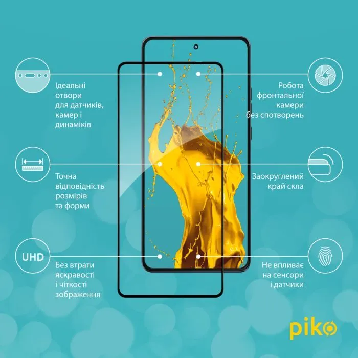 Скло захисне Piko Full Glue ESD Moto G86 Power Black (1283126627675) зображення 3