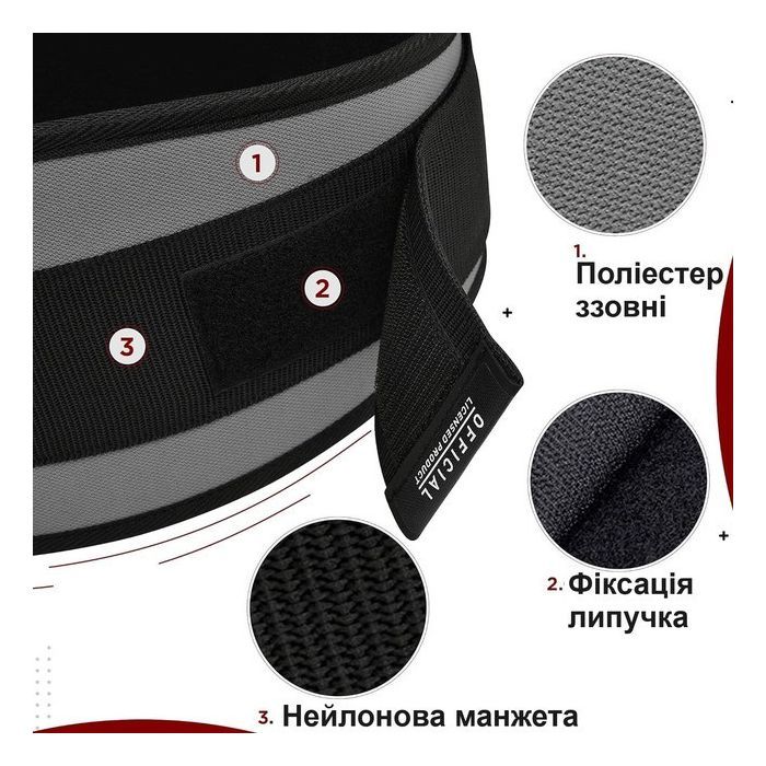 Атлетичний пояс RDX RX5 Double Belt Grey M (WBD-RX5G-M) зображення 9