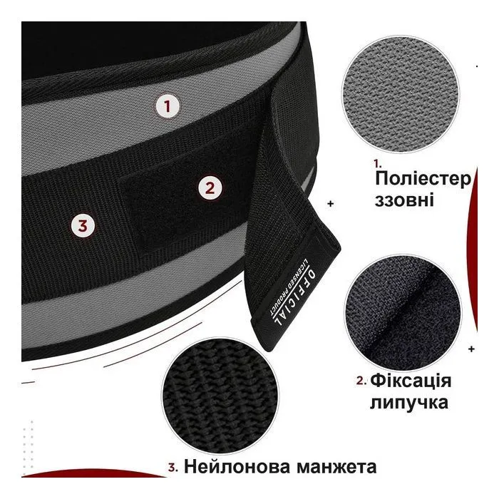 Атлетичний пояс RDX RX5 Double Belt Black M (WBD-RX5B-M) зображення 9
