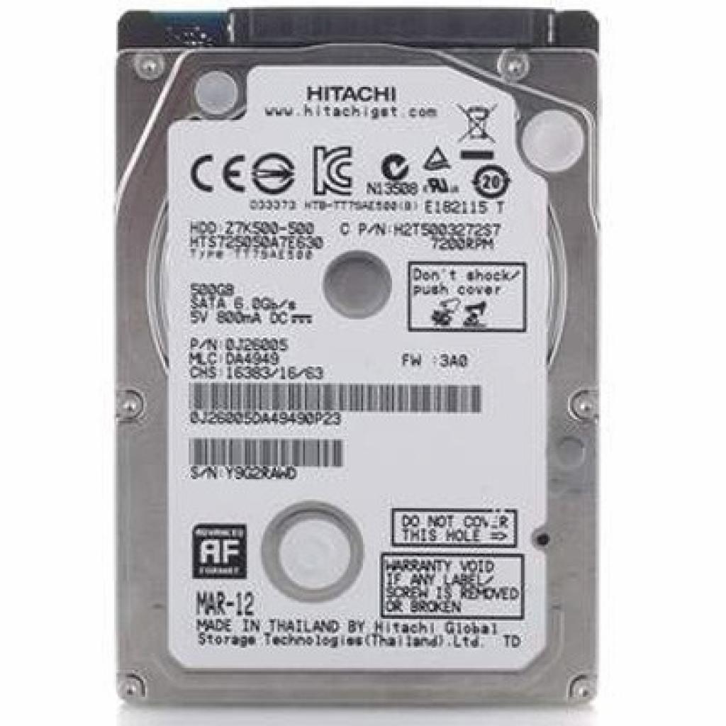 Жорсткий диск для ноутбука 2.5" 500GB WDC Hitachi HGST (0J26005 / HTS725050A7E630)
