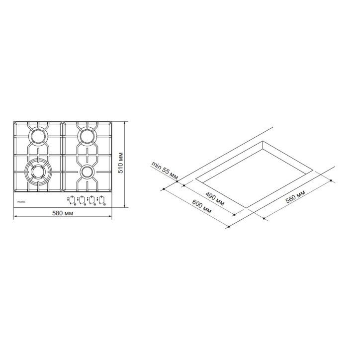 Варочна поверхня Pyramida PFE 643 WHITE LUXE зображення 7