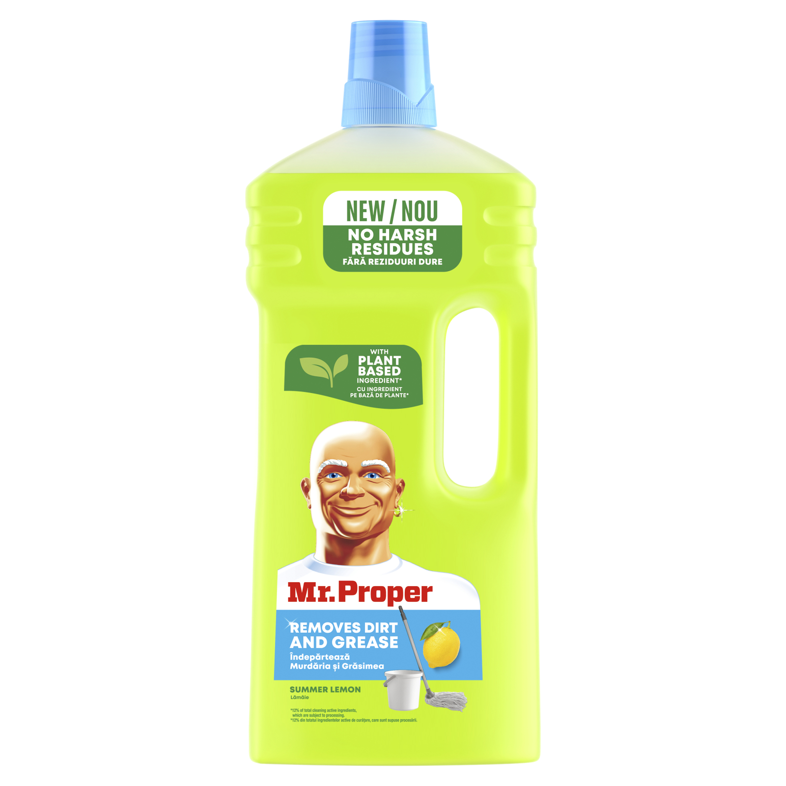 Средство для мытья пола Mr. Proper Чистота и блеск Лимон 1.5 л (5410076957484) изображение 2