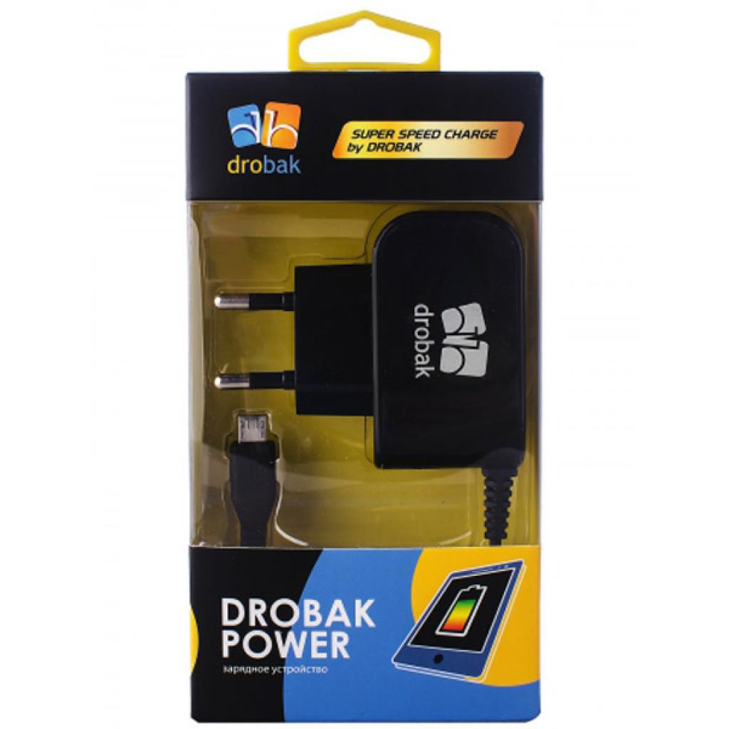 Зарядное устройство Drobak Cable Charger 220V-USB (Black) 5V, 1A (905315) изображение 6