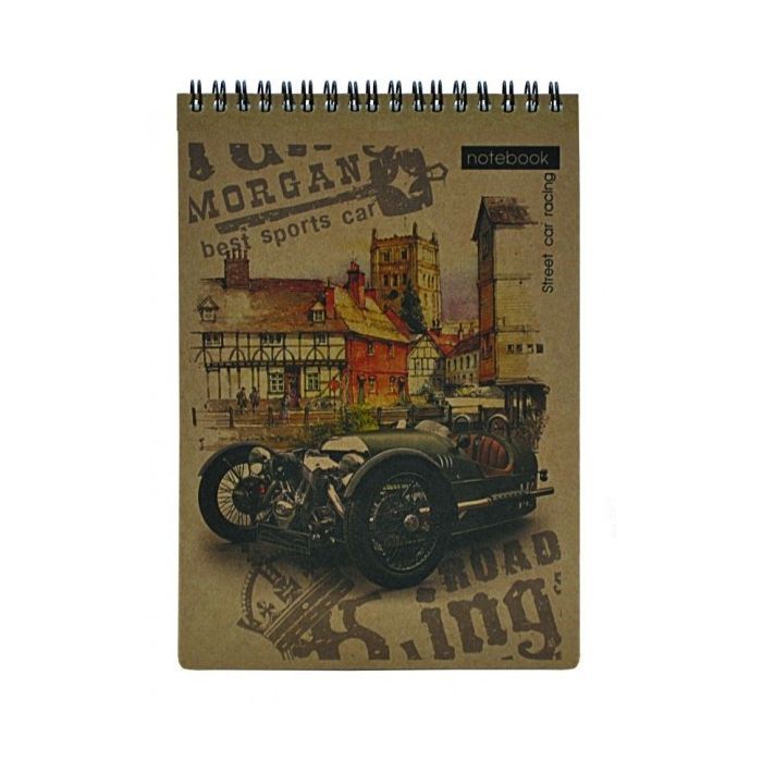 Блокнот Buromax spiral top, А5, 80sheets, KRAFT, white, perforation,assorted (BM.2473) изображение 4