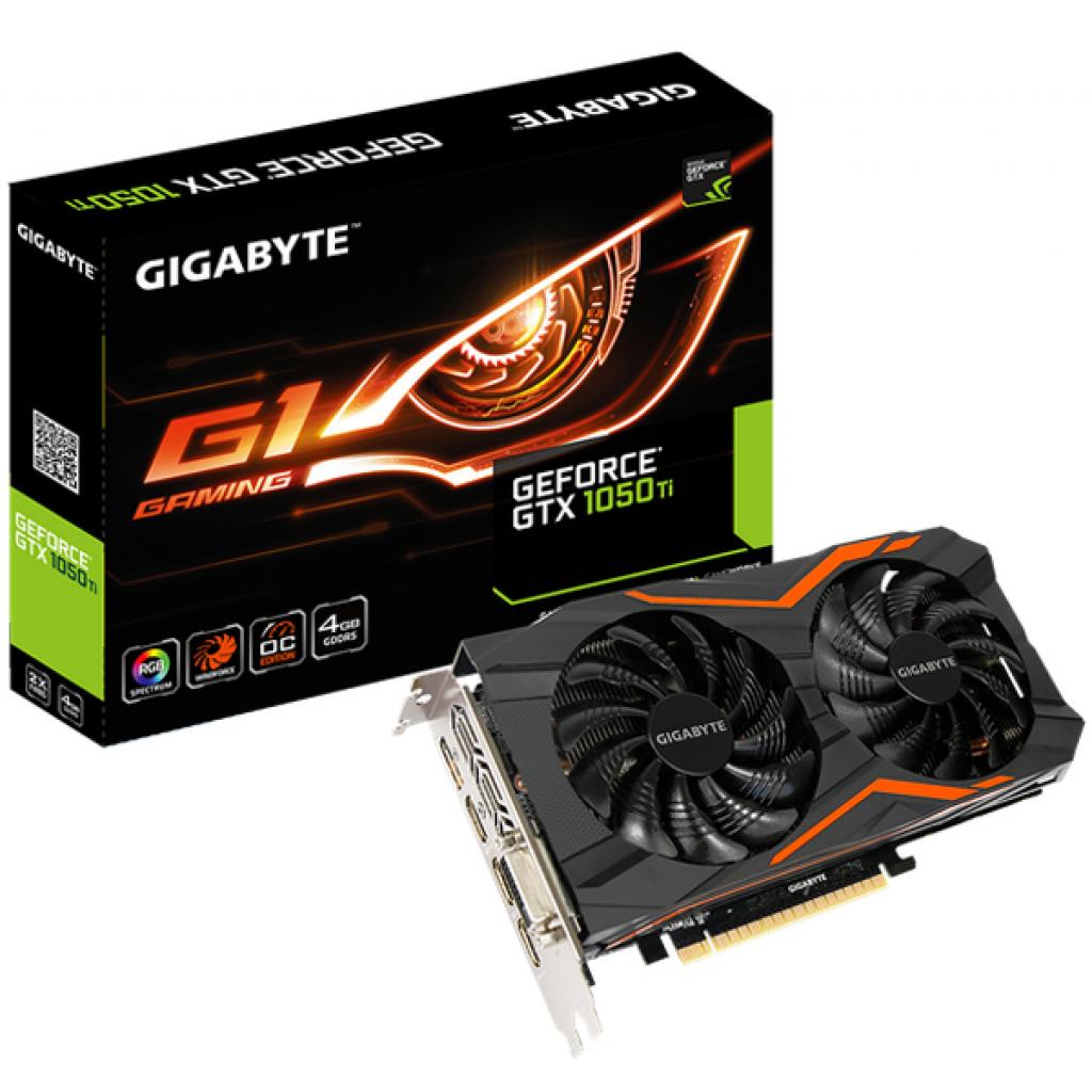 Відеокарта GIGABYTE GeForce GTX1050 Ti 4096Mb G1 GAMING (GV-N105TG1 GAMING-4GD)