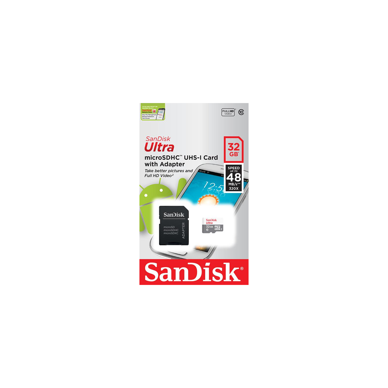 Карта памяти SanDisk 32GB microSD class 10 UHS-I Ultra (SDSQUNB-032G-GN3MA) изображение 4