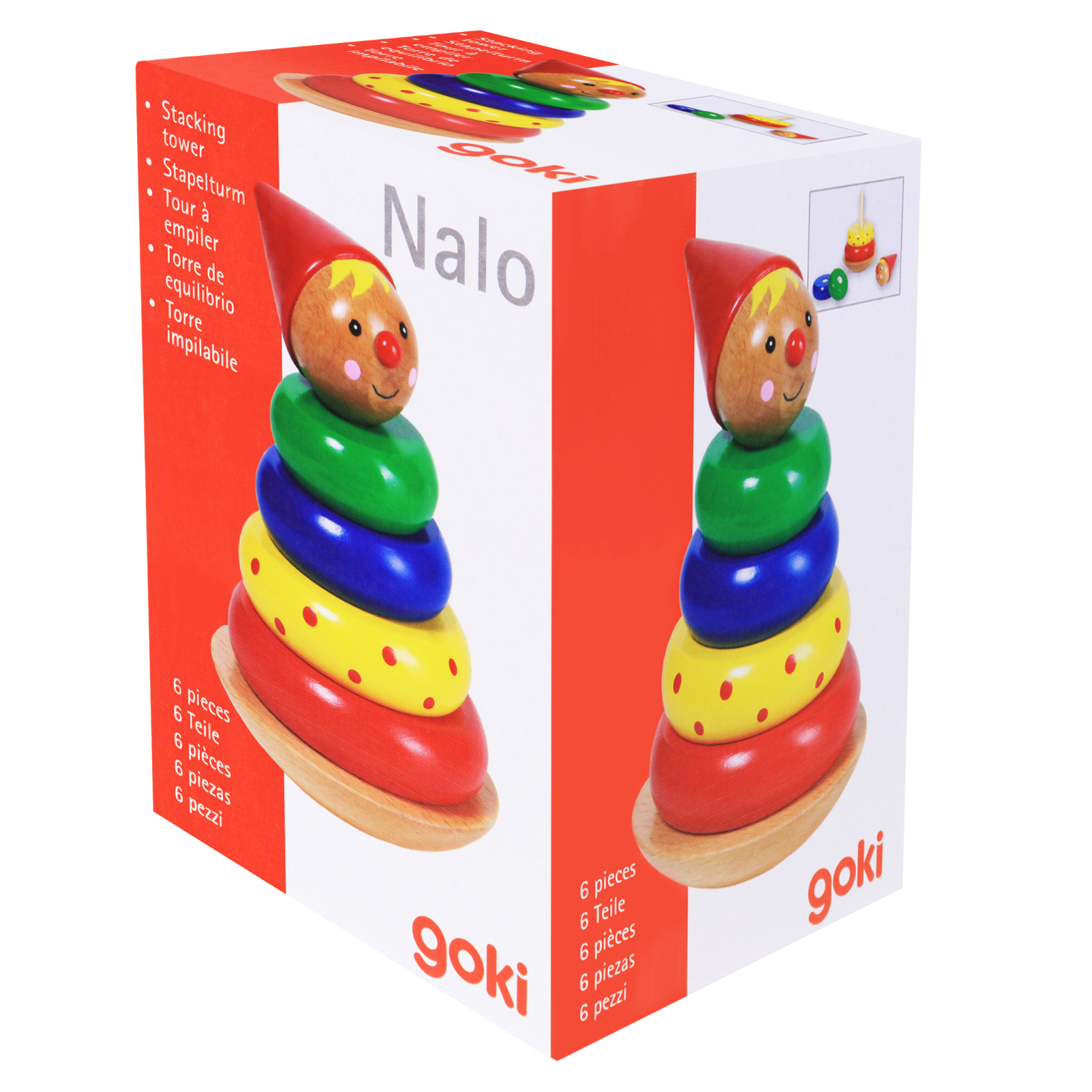Розвиваюча іграшка Goki Пирамидка Nalo (58896)
