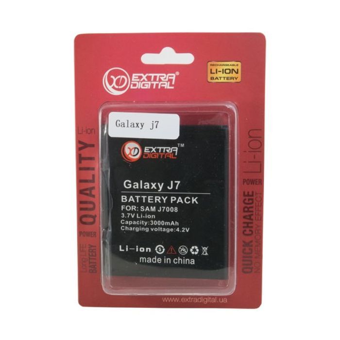 Аккумуляторная батарея Extradigital Samsung Galaxy J7 J700H (3000mAh) (BMS6407) изображение 5