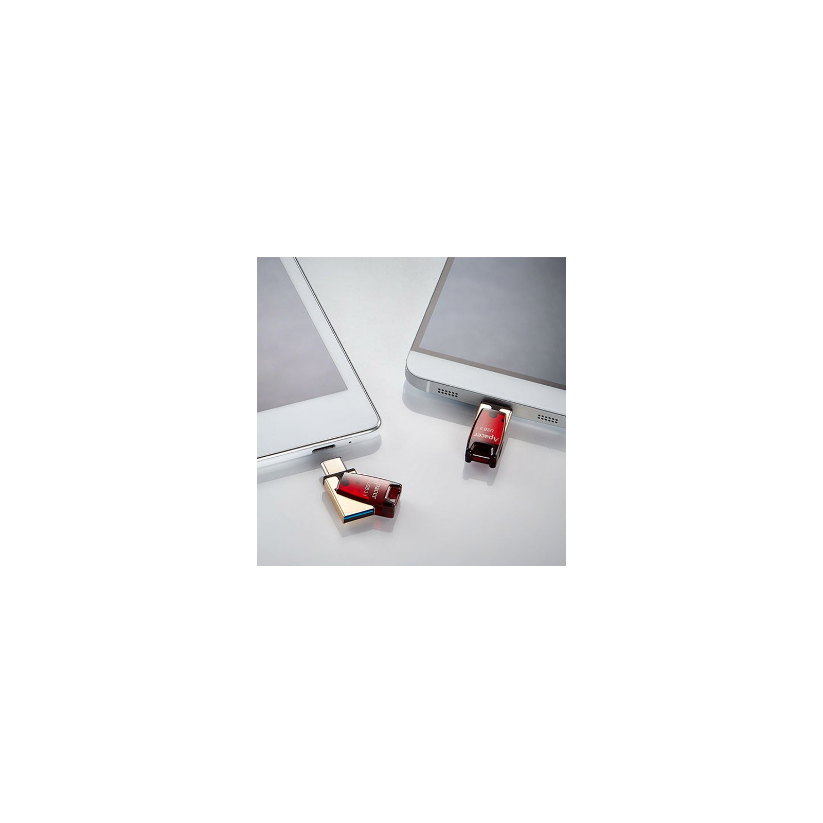 USB флеш накопичувач Apacer 64GB AH180 Red Type-C Dual USB 3.1 (AP64GAH180R-1) зображення 6