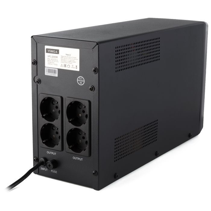 Пристрій безперебійного живлення Vinga LCD 800VA metal case (VPC-800M) зображення 9