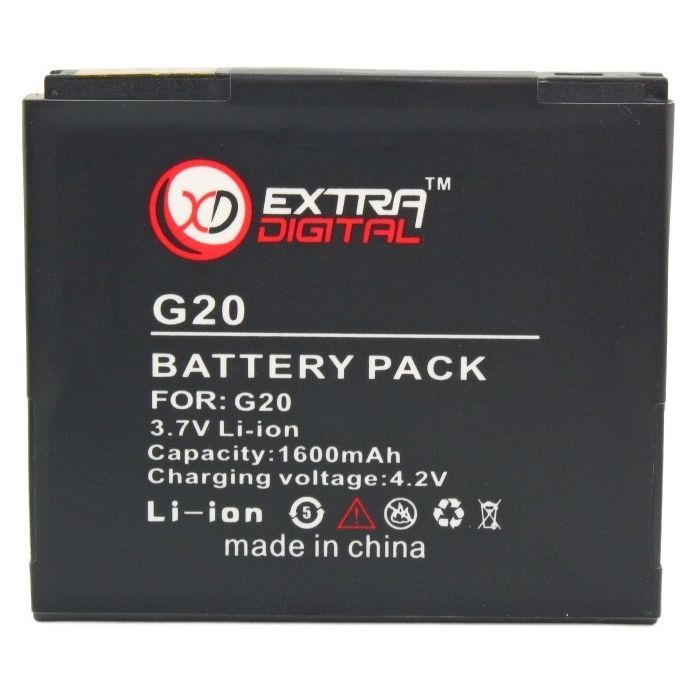 Аккумуляторная батарея Extradigital HTC G20 (1600 mAh) (BMH6386)