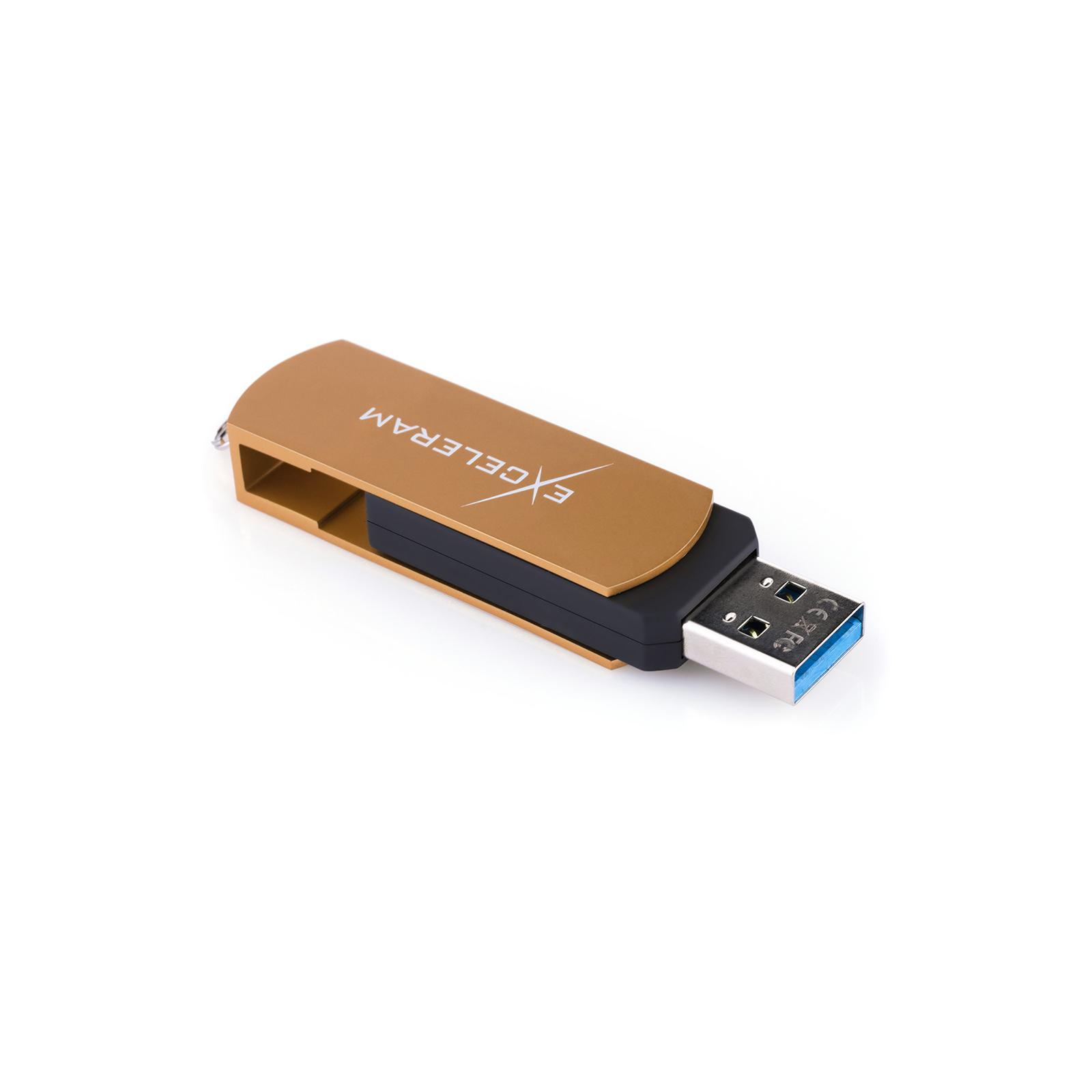USB флеш накопичувач eXceleram 64GB P2 Series Gold/Black USB 3.1 Gen 1 (EXP2U3GOB64) зображення 5