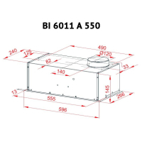 Вытяжка кухонная Perfelli BI 6011 A 550 I изображение 6