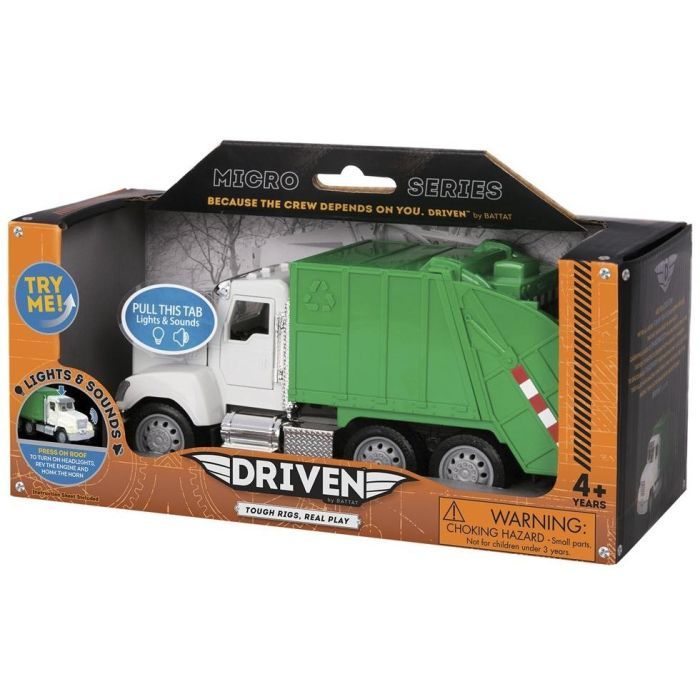 Спецтехника Driven MINI – МУСОРОВОЗ (свет, звук) от 3 до 5 лет (WH1010Z) изображение 4