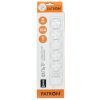 Сетевой фильтр питания Patron 1 m3*1mm2 (SP-1053U) 5 розеток BLACK (EXT-PN-SP-1053U) изображение 2