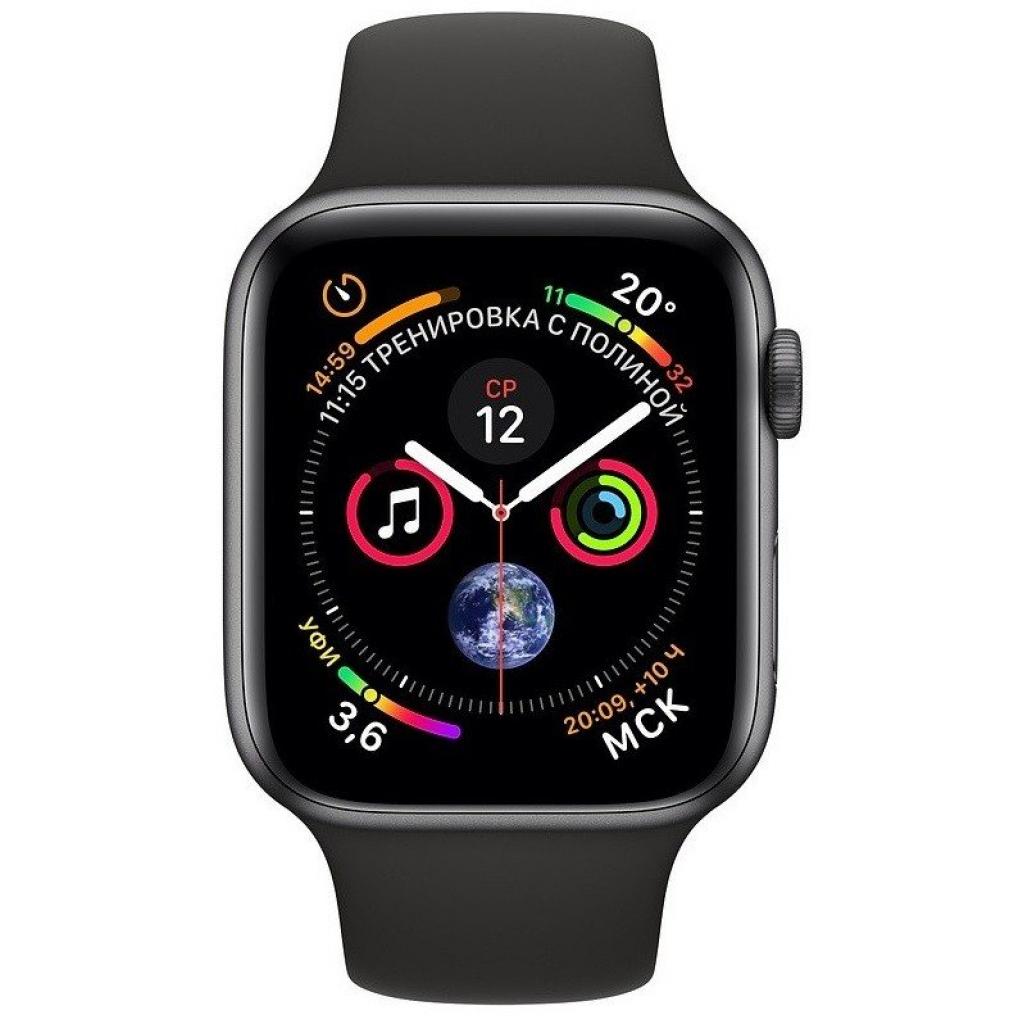 Смарт-годинник Apple Watch Series 4 GPS, 40mm Space Grey Aluminium Case with Blac (MU662UA/A) зображення 2