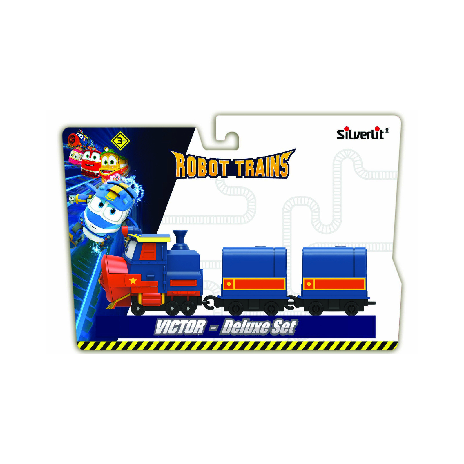 Игровой набор Silverlit Robot Trains Паровозик с двумя вагонами Виктор (80179)