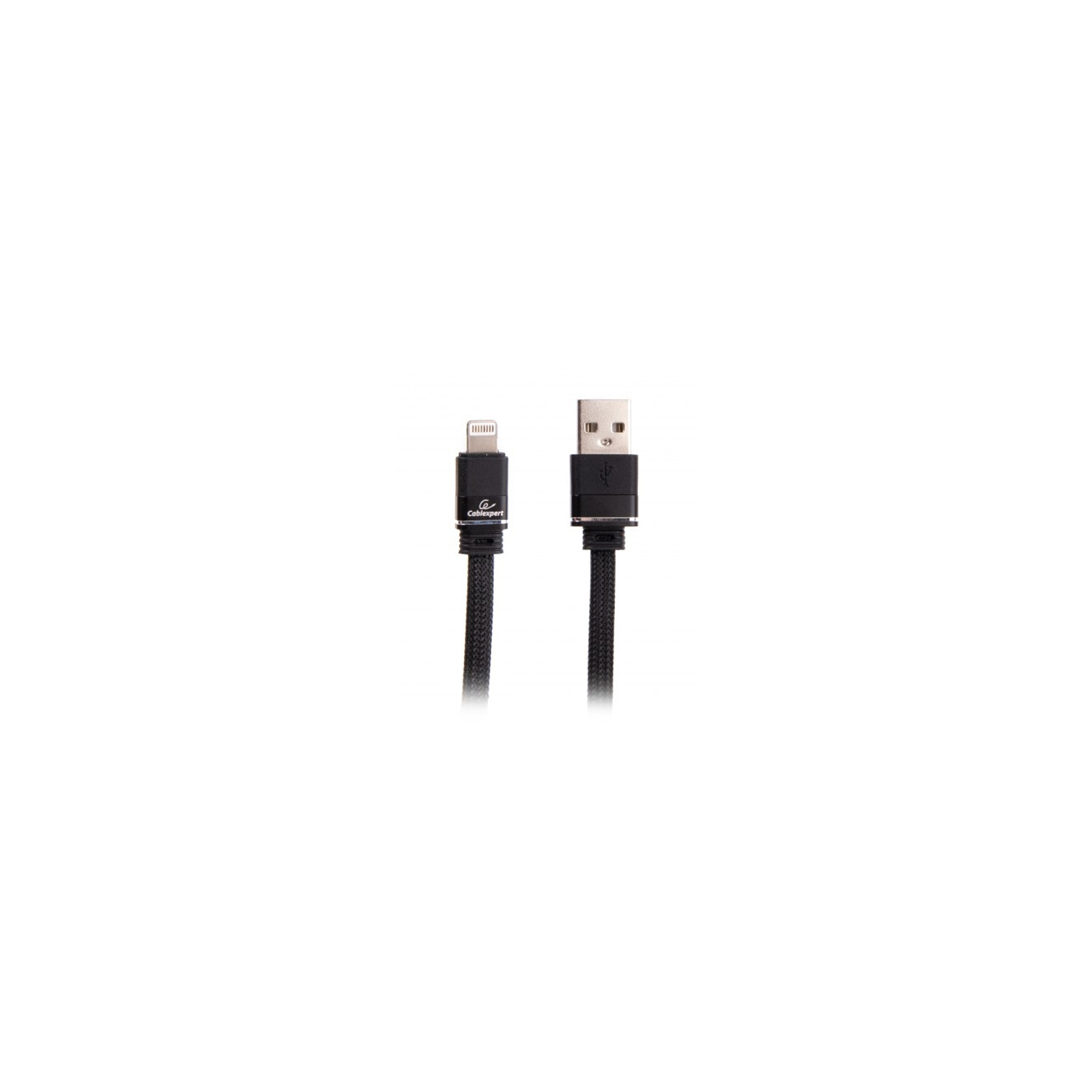 Дата кабель USB 2.0 AM to Lightning 1.0m flat Cablexpert (CCPB-L-USB-10BK)