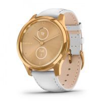 Смарт-часы Garmin Vivomove Luxe 24K Gold PVD Stainless Steel Case with White I (010-02241-08)