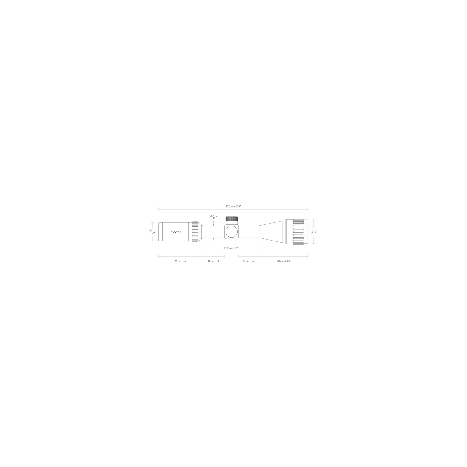 Оптичний приціл Hawke Vantage 3-9x40 AO (Mil Dot) (14123) зображення 4
