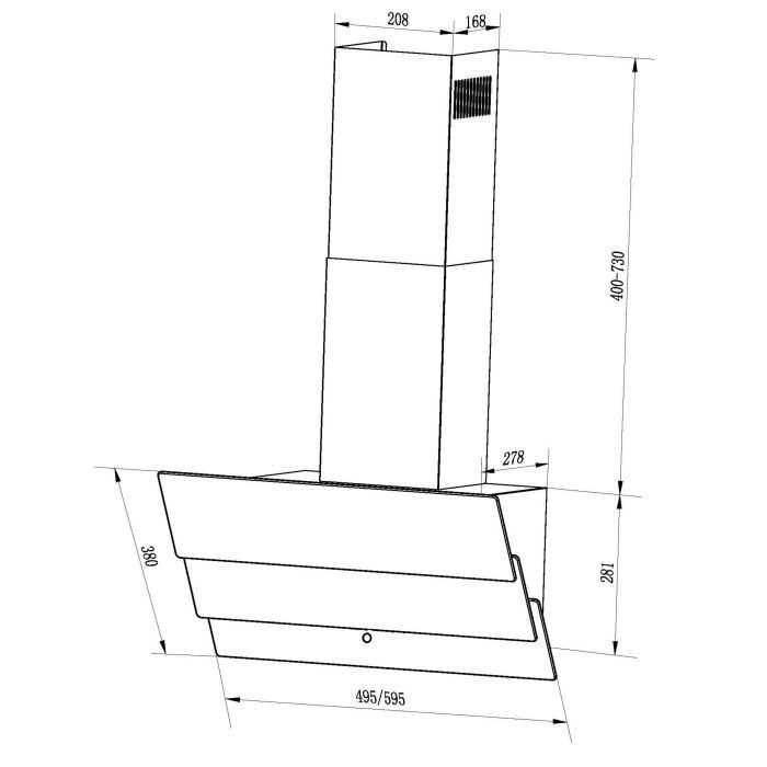 Витяжка кухонна Interline FLY BL A/60/GL/T (FLYBLA/60/GL/T) зображення 3