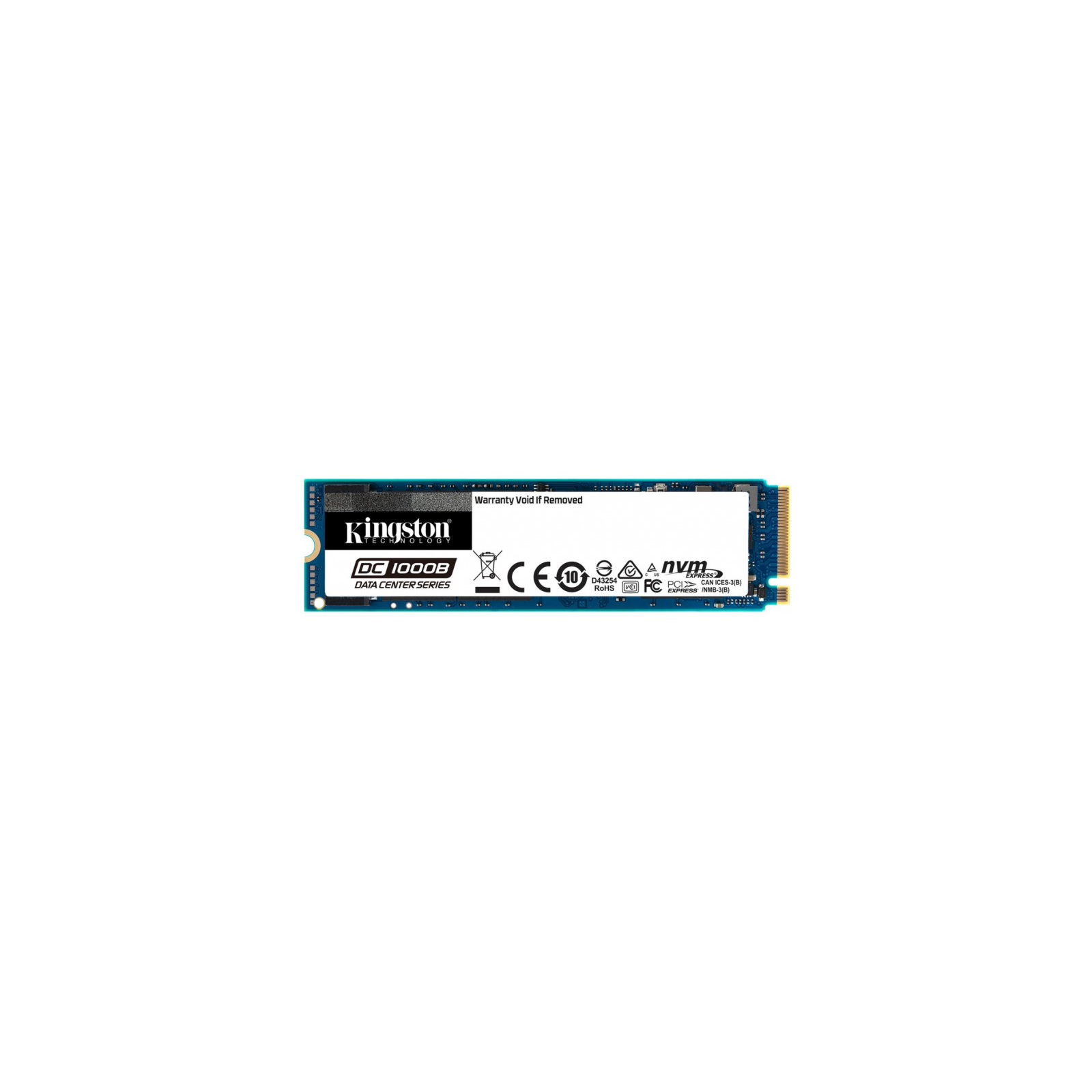 Накопитель SSD для сервера 480GB M.2 2280 NVMe PCIe3x4 DC1000B Enterprise SSD Kingston (SSEDC1000BM8/480G)