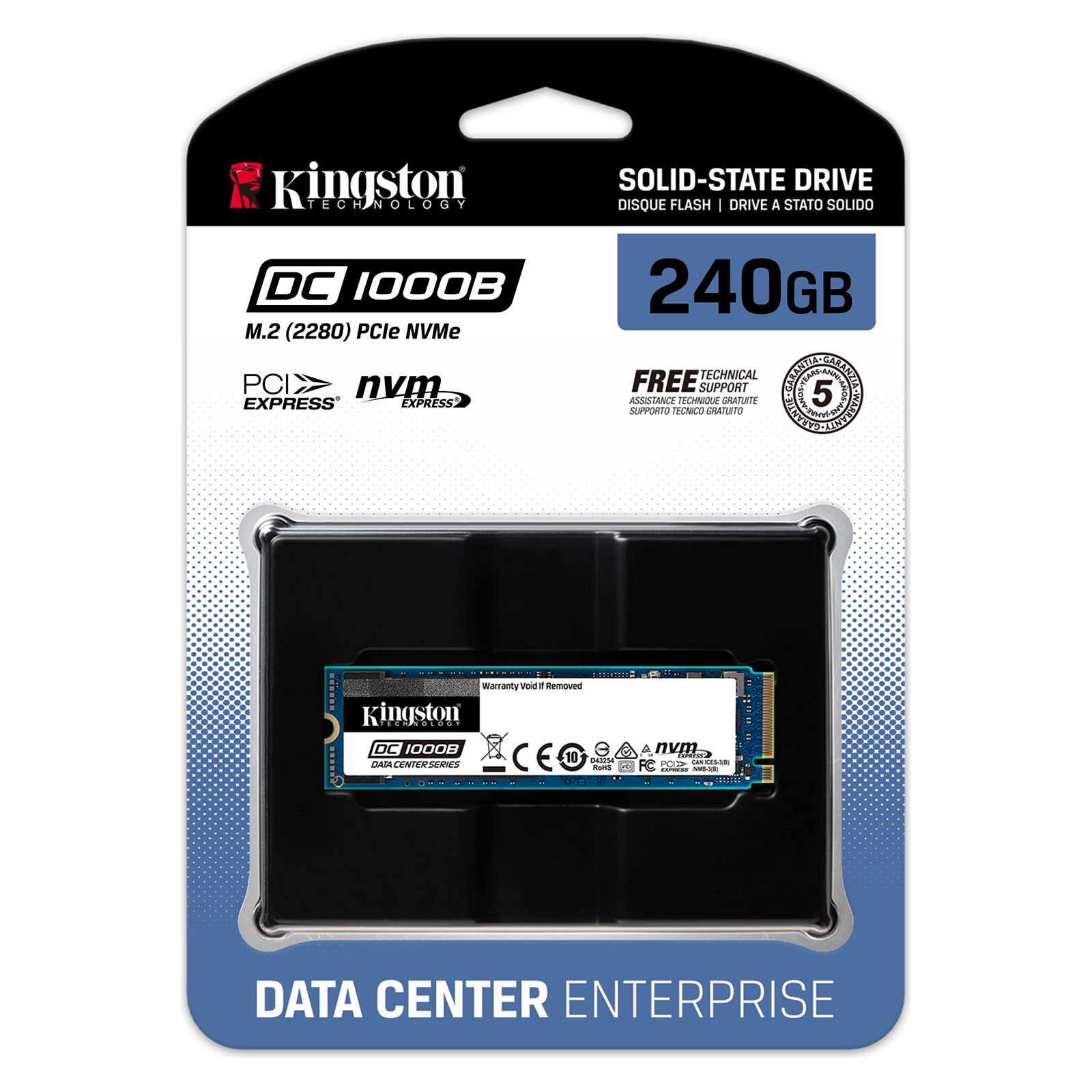 Накопичувач SSD M.2 2280 960GB Kingston (SEDC1000BM8/960G) зображення 3