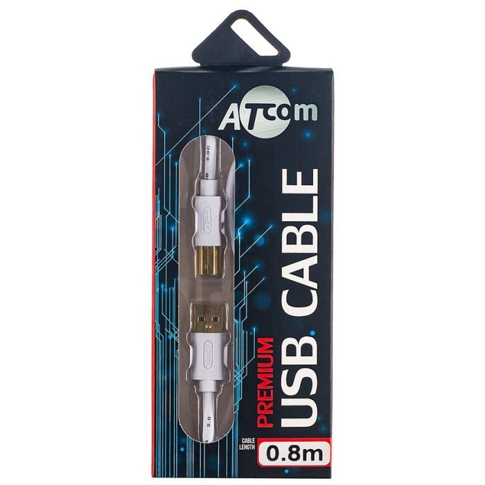 Кабель для принтера USB 2.0 AM/BM 1.8m Atcom (13423) изображение 2