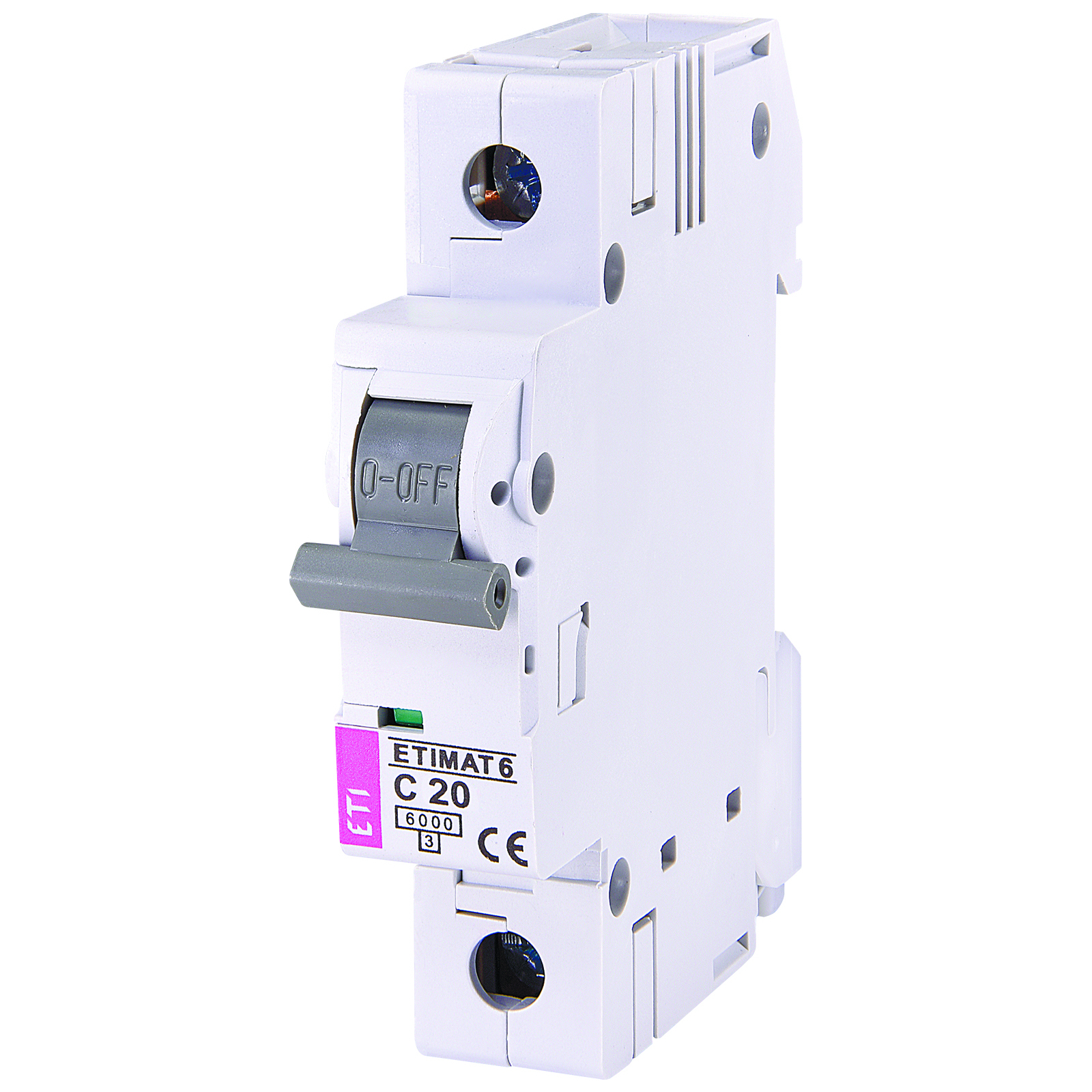 Автоматичний вимикач ETI Выключатель автоматический ETIMAT 6 1p С 20А (6 kA) (2141517)