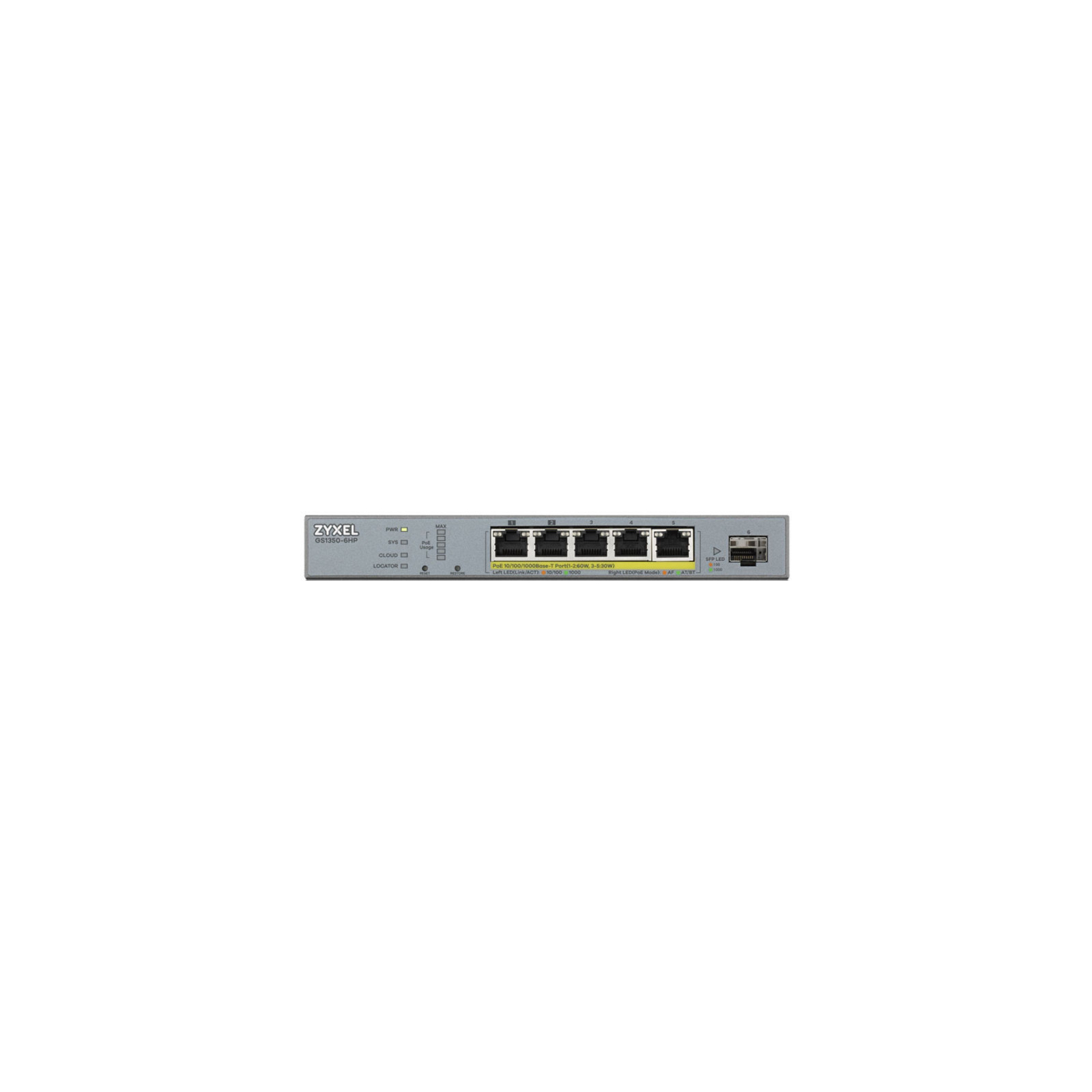 Комутатор мережевий ZyXel GS1350-6HP-EU0101F зображення 3