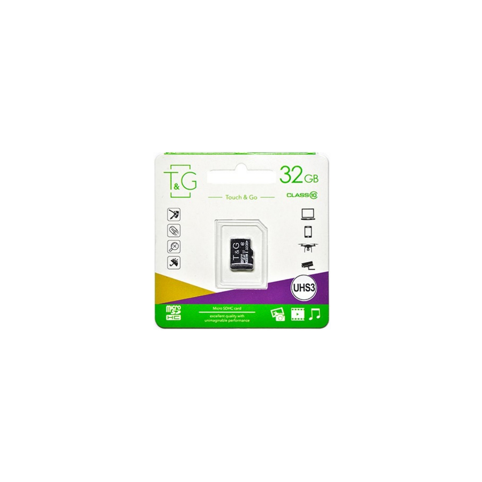Карта памяти T&G 32GB microSDHC class 10 UHS-I U3 (TG-32GBSD10U3-00)