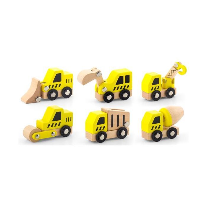 Развивающая игрушка Viga Toys Набор машинок Стройтехника 6 шт. в дисплее (50541) изображение 2