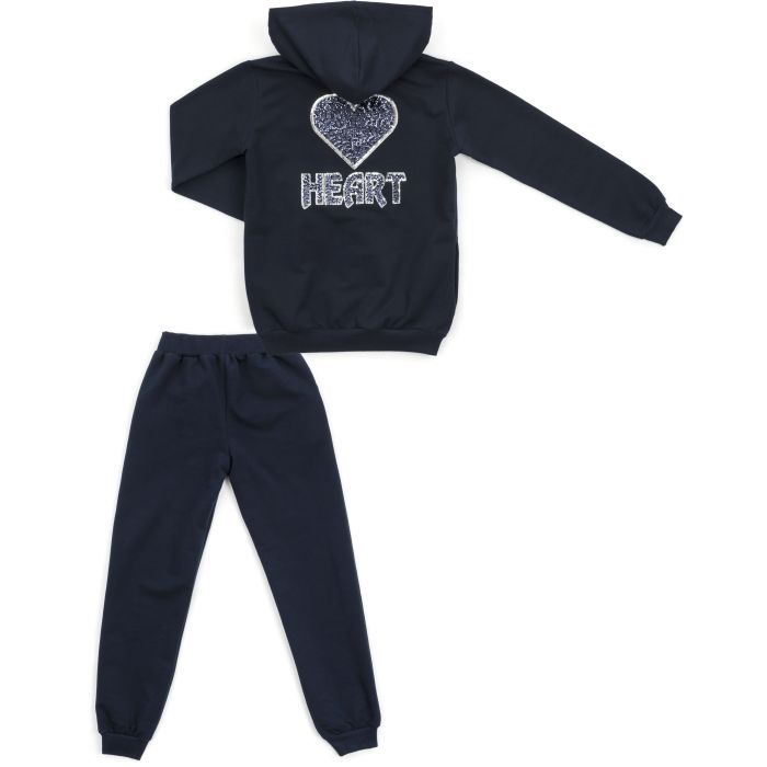 Спортивний костюм дитячий Breeze "HEART" (14631-152G-blue) зображення 4