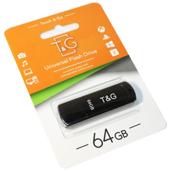 USB флеш накопитель T&G 64GB 011 Classic Series Black USB 2.0 (TG011-64GBBK)